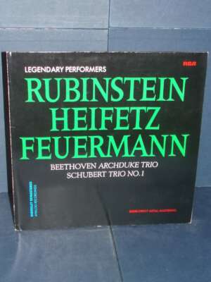 LP Mono – Rubinstein, Heifetz, Feuermann – Beethoven, Schubert: Trio Op. 97-99 – RCA GL 85244 – 1987 - LP - Classica e liric…