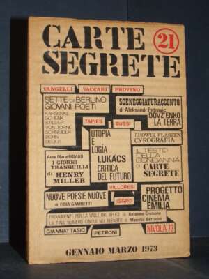 Domenico Javarone – Rivista: Carte Segrete, Anno VII-7, N°21 – Gennaio-Marzo 1973 - Periodici / Riviste - Libreria del novec…