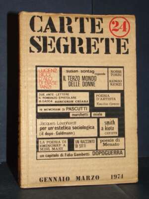 Domenico Javarone – Rivista: Carte Segrete, Anno VIII-8, N°24 – Gennaio-Marzo 1974 - Periodici / Riviste - Libreria del nove…