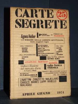 Domenico Javarone – Rivista: Carte Segrete, Anno VIII-8, N°25 – Aprile-Giugno 1974 - Periodici / Riviste - Libreria del nove…
