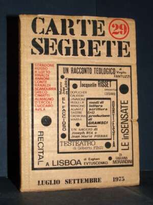 Domenico Javarone – Rivista: Carte Segrete, Anno IX-9, N°29 – Luglio-Settembre 1975 - Periodici / Riviste - Libreria del nov…