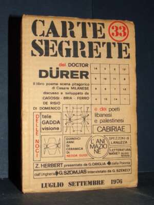 Domenico Javarone – Rivista: Carte Segrete, Anno X-10, N°33 – Luglio-Settembre 1976 - Periodici / Riviste - Libreria del nov…