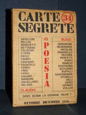 Domenico Javarone – Rivista: Carte Segrete, Anno X-10, N°34 – Ottobre-Dicembre 1976 - Periodici / Riviste - Libreria del nov…