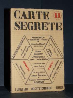 Javarone, Toti – Rivista: Carte Segrete, Anno III-3, N°11 – Luglio-Settembre 1969 - Periodici / Riviste - Libreria del novec…