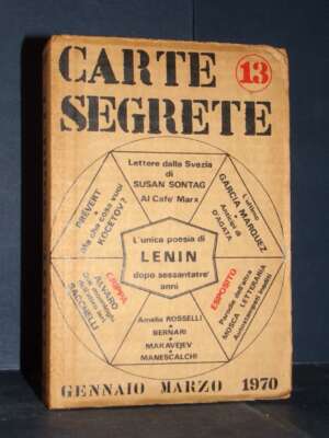Javarone, Toti – Rivista: Carte Segrete, Anno IV-4, N°13 – Gennaio-Marzo 1970 - Periodici / Riviste - Libreria del novecento