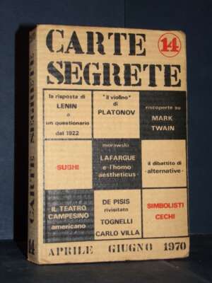 Javarone, Toti – Rivista: Carte Segrete, Anno IV-4, N°14 – Aprile-Giugno 1970 - Periodici / Riviste - Libreria del novecento