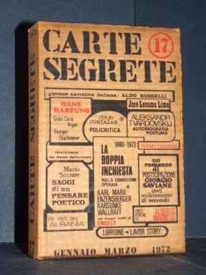 Javarone, Toti – Rivista: Carte Segrete, Anno VI-6, N°17 – Gennaio-Marzo 1972 – Periodici / Riviste Javarone, Toti – Rivista: Carte Segrete, Anno VI-6, N°17 – Gennaio-Marzo 1972 - Periodici / Riviste - Libreria del novecento