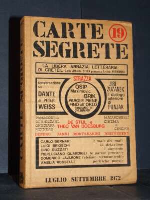 Javarone, Toti – Rivista: Carte Segrete, Anno VI-6, N°19 – Luglio-Settembre 1972 - Periodici / Riviste - Libreria del novece…