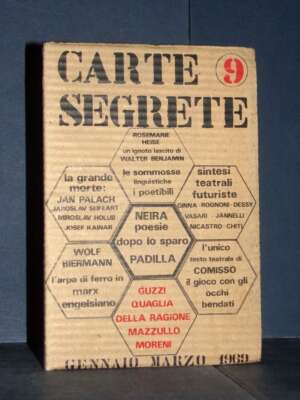 Javarone, Toti – Rivista: Carte Segrete, Anno III-3, N°9 – Gennaio-Marzo 1969 - Periodici / Riviste - Libreria del novecento