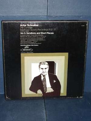 3 LP Mono BOX – Schnabel: Complete Beethoven 5: Variations And Short Pieces – Seraphim IC-6067 – USA - LP - Classica e liric…